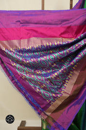 Violet Pochampalli Silk Ikat Saree - SRVPSIS301