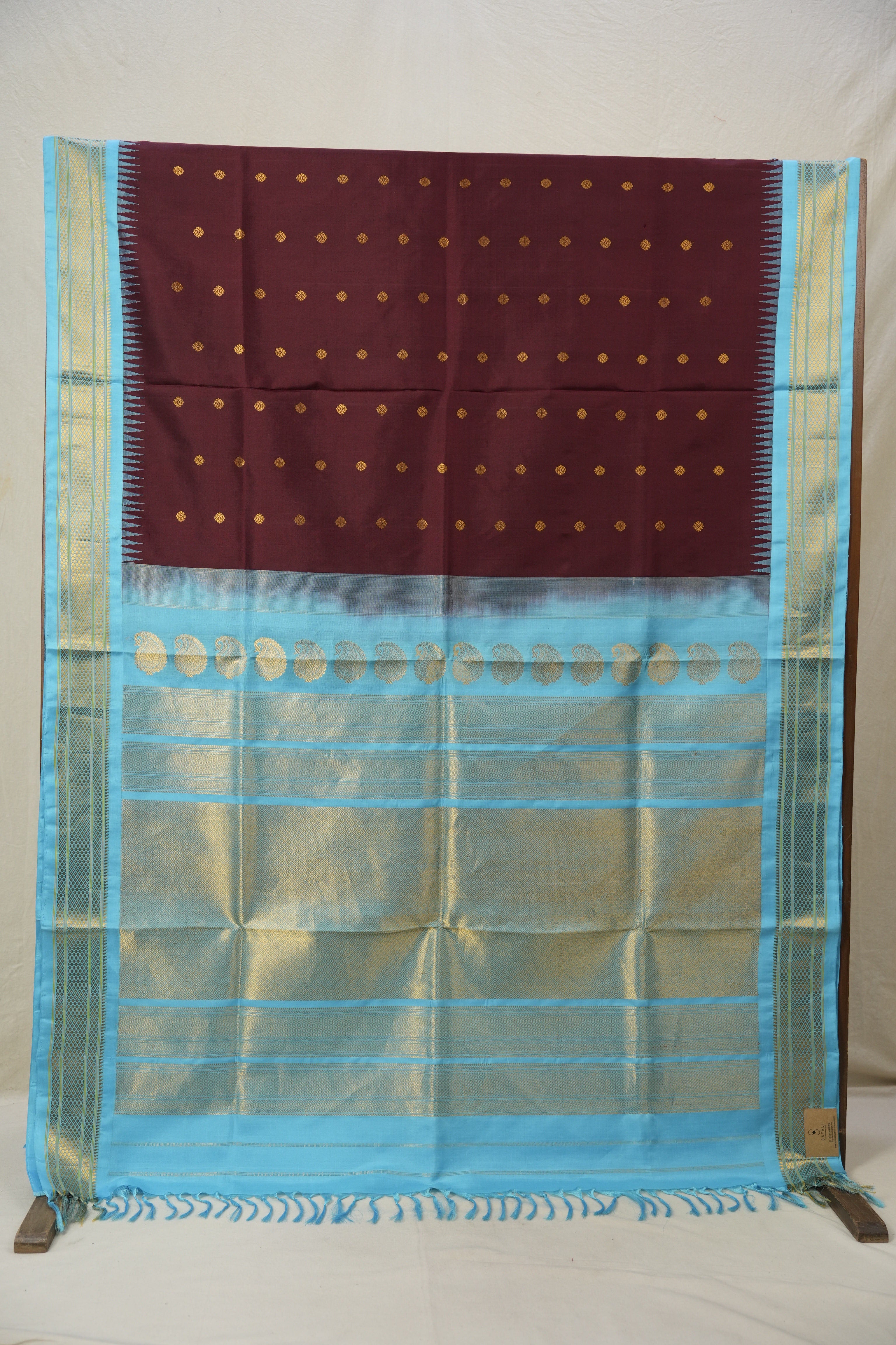 Brown Gadwal Silk Saree - SRBGSS500