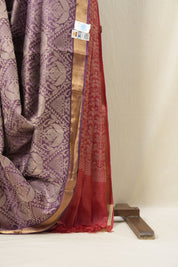 Purple Kosa Tussar Silk Saree - SRPKTSS754