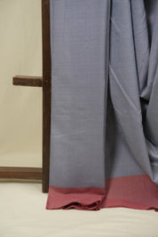 Powder Blue Cotton IIkal Saree - SRPBCIS1146