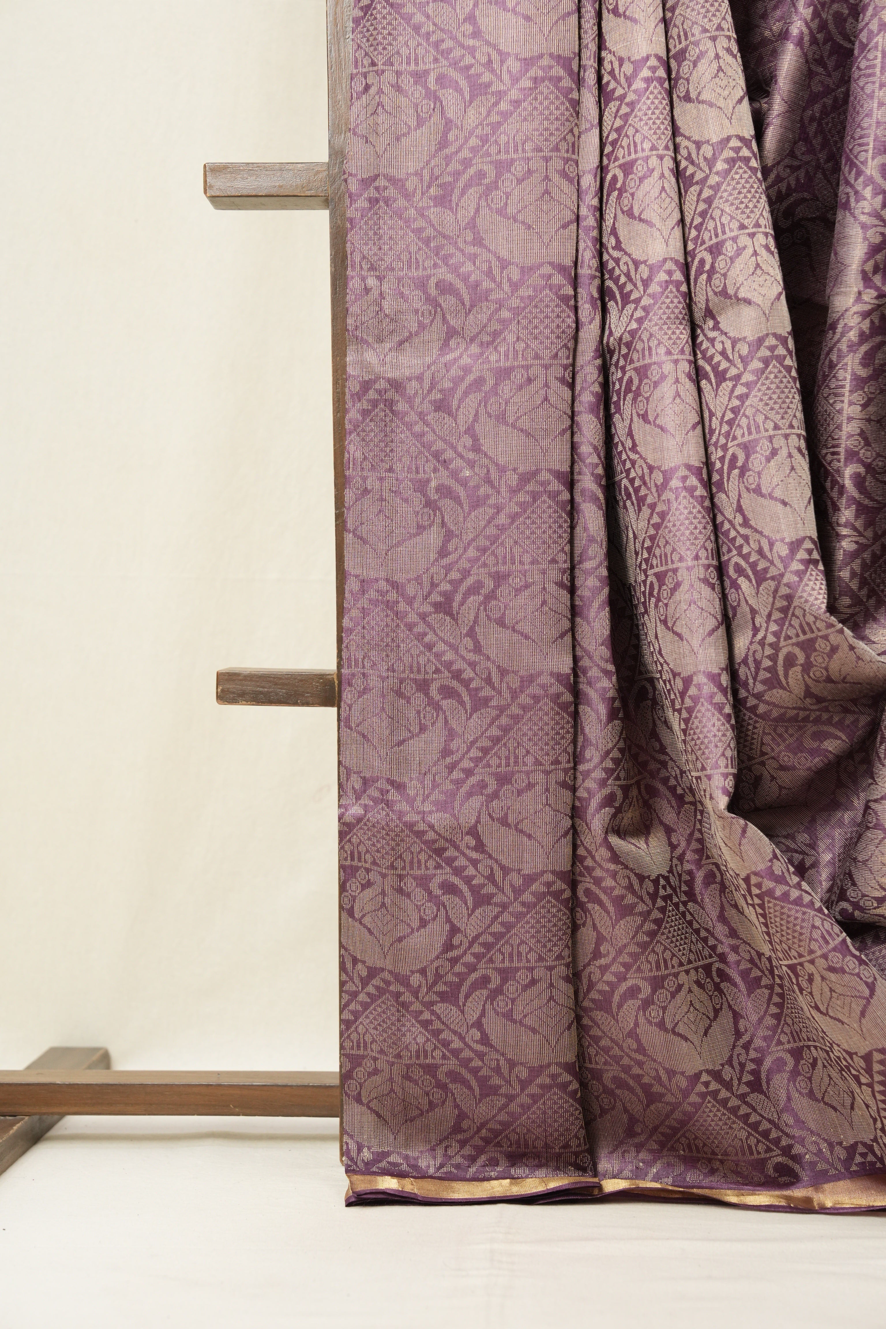 Purple Kosa Tussar Silk Saree - SRPKTSS754