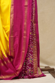 Yellow Pochampalli Silk Ikat Saree - SRYPSIS305