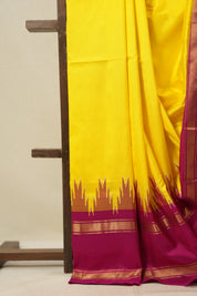 Yellow Pochampalli Silk Ikat Saree - SRYPSIS305