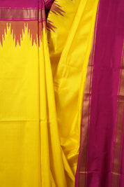 Yellow Pochampalli Silk Ikat Saree - SRYPSIS305