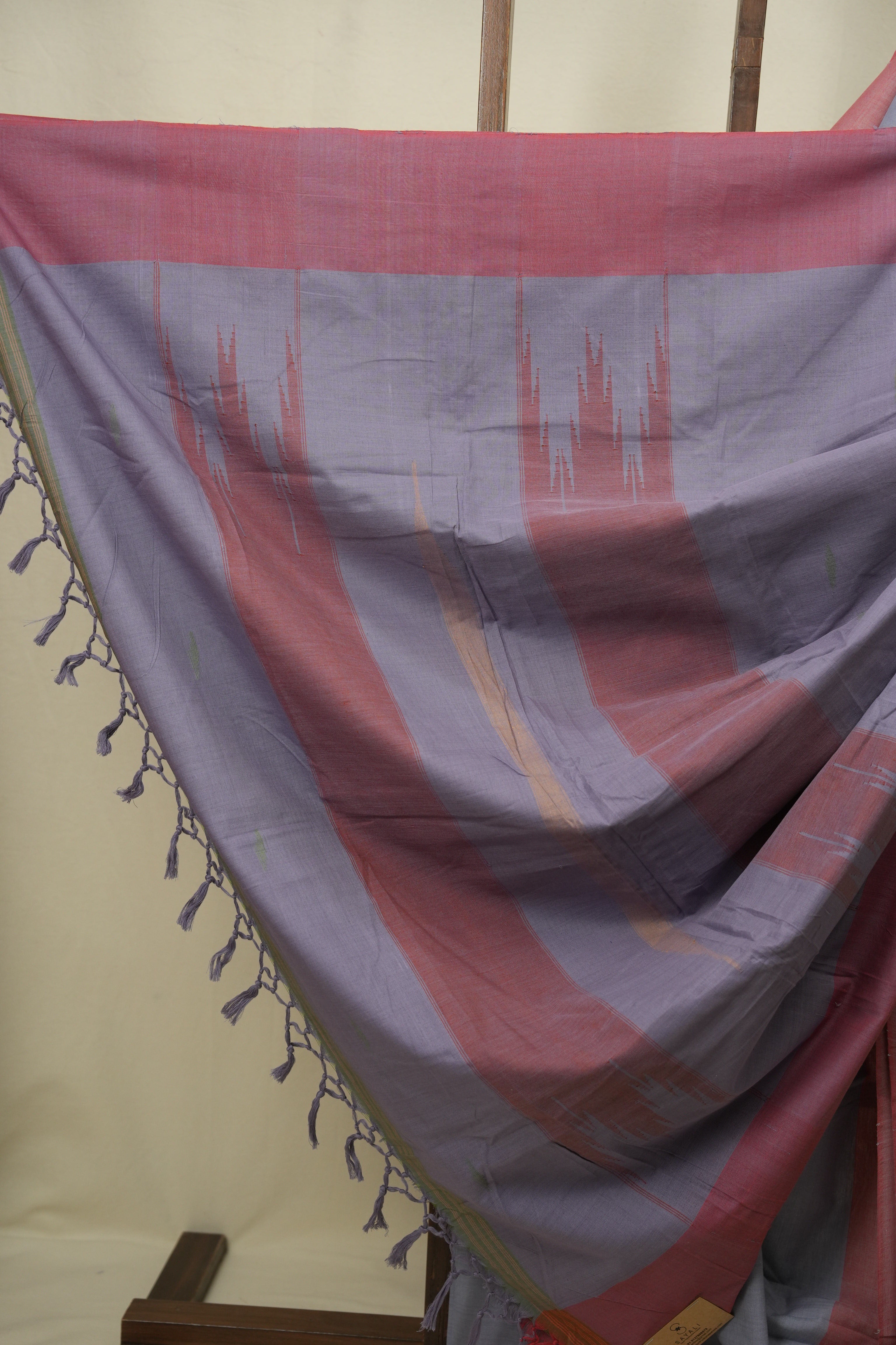 Powder Blue Cotton IIkal Saree - SRPBCIS1146