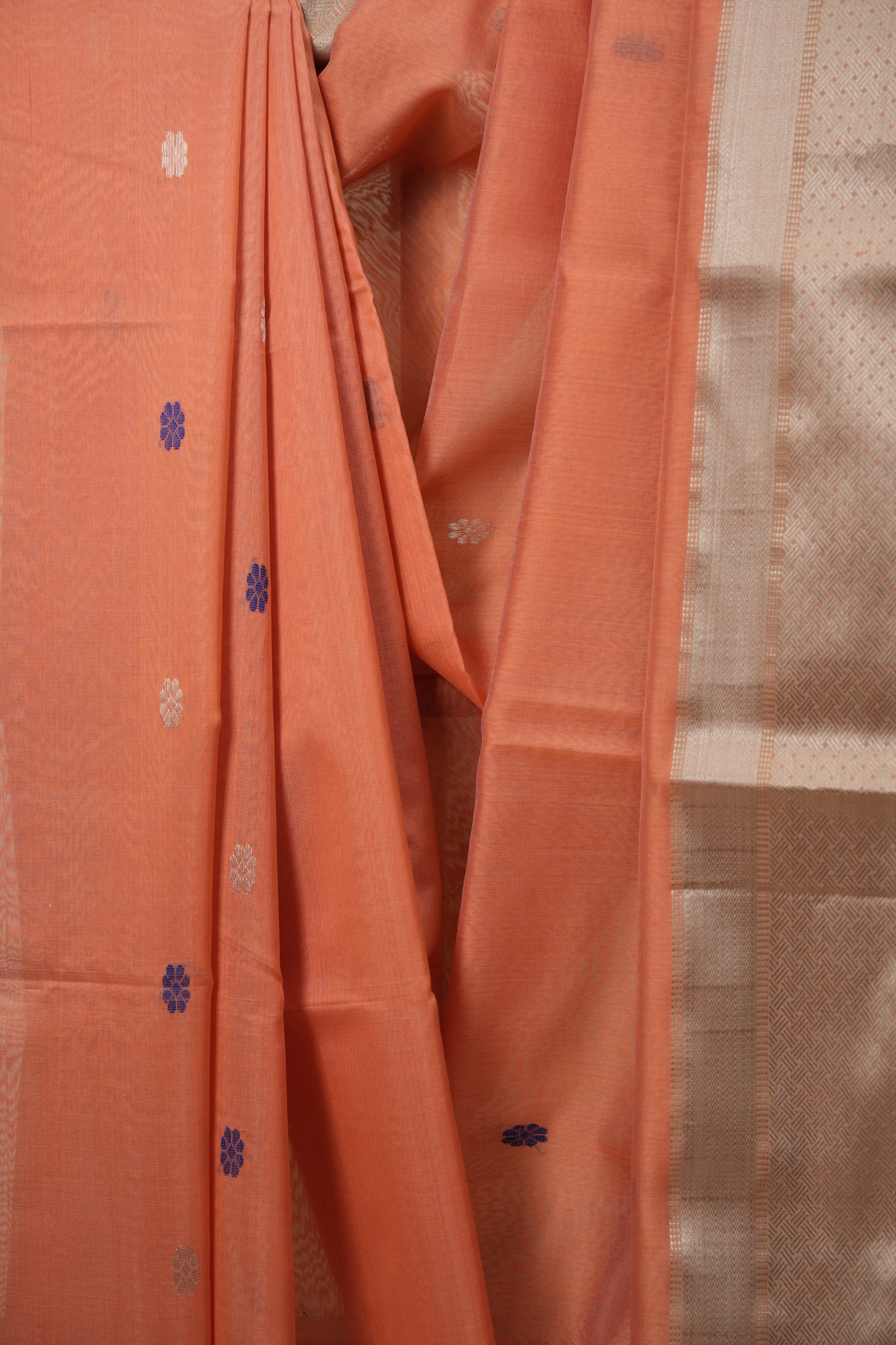 Peach Maheshwari Saree - SRPMS1182