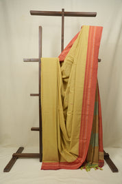 Yellow Cotton IIkal Saree - SRYCIS1145