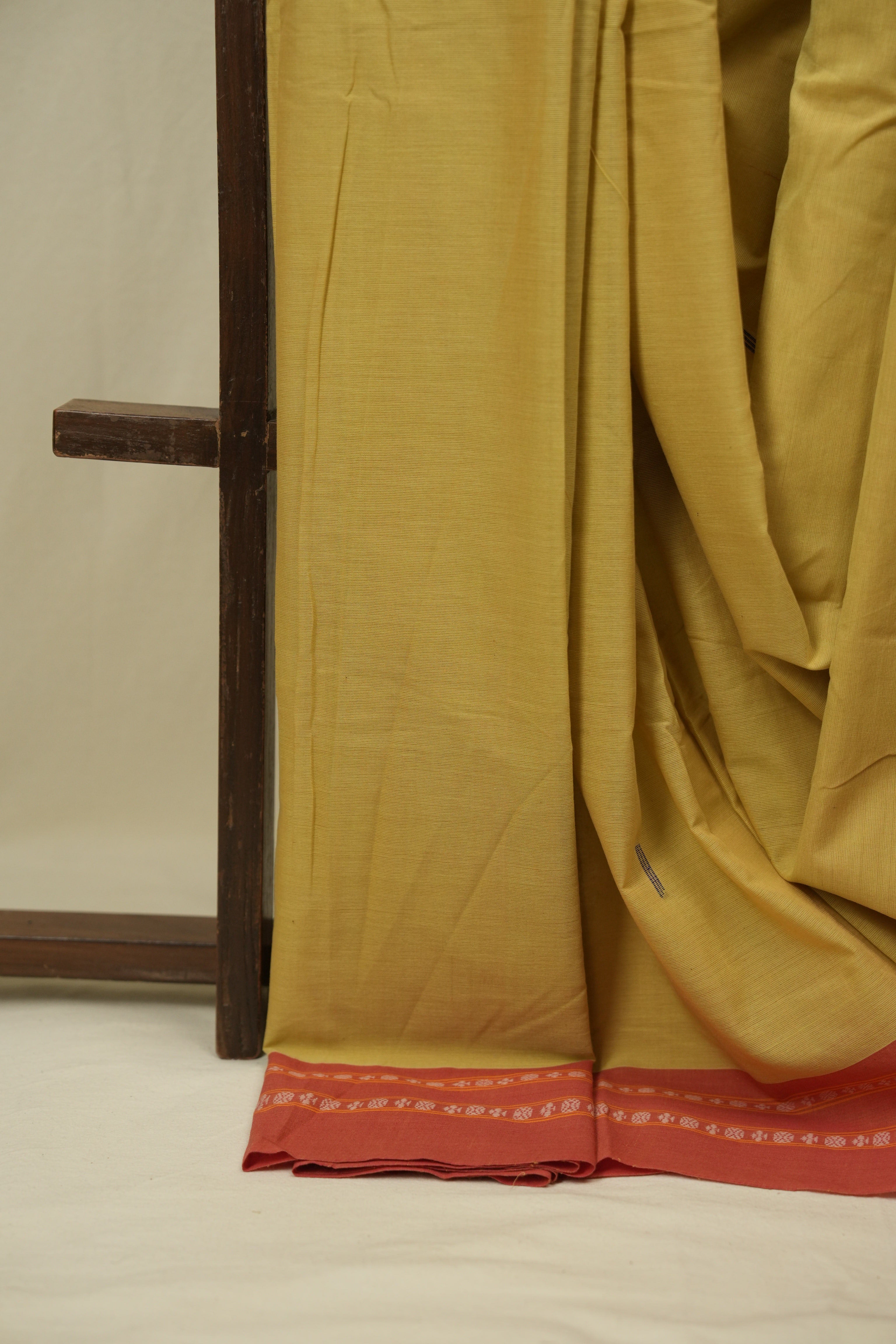 Yellow Cotton IIkal Saree - SRYCIS1145