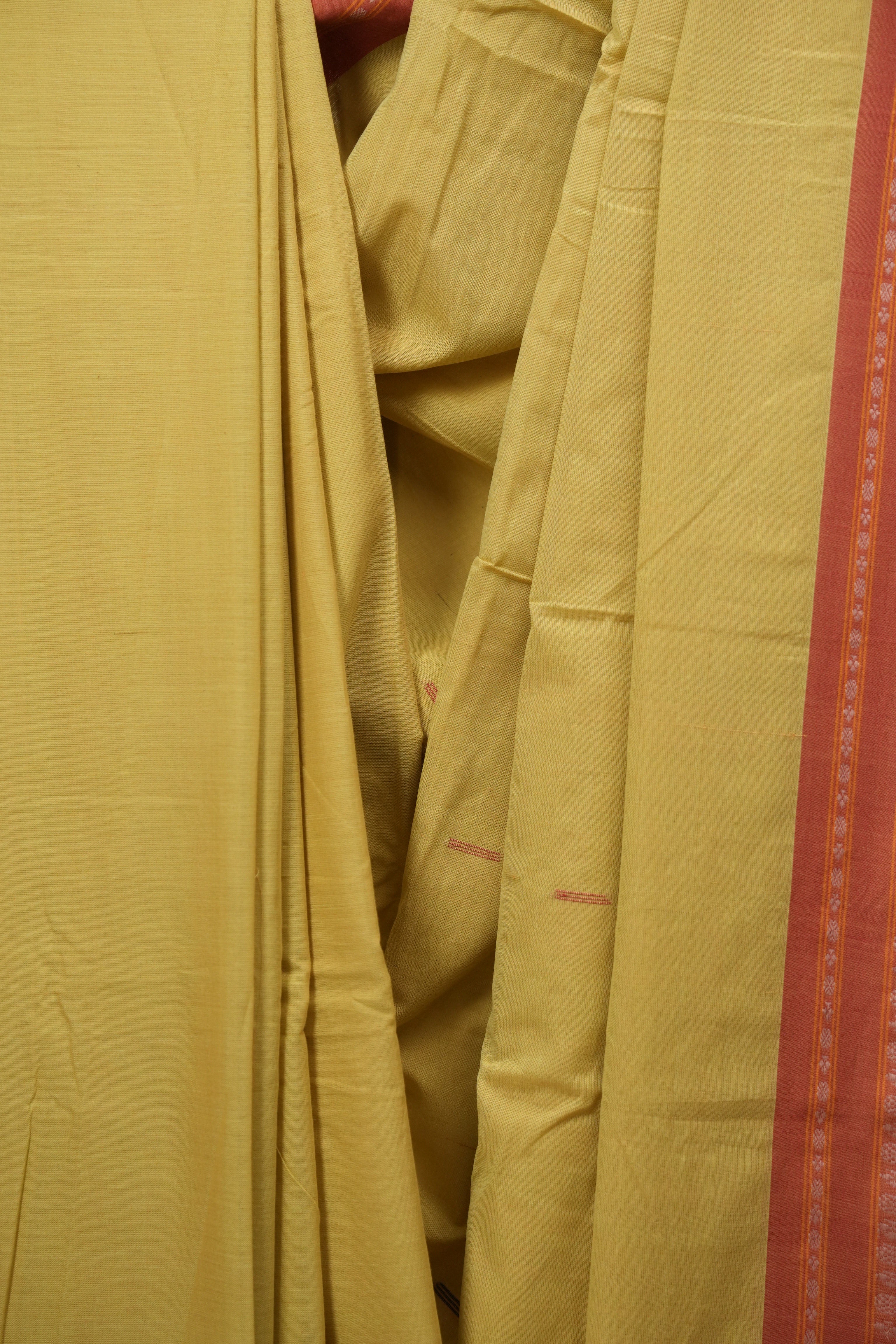 Yellow Cotton IIkal Saree - SRYCIS1145