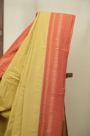 Yellow Cotton IIkal Saree - SRYCIS1145