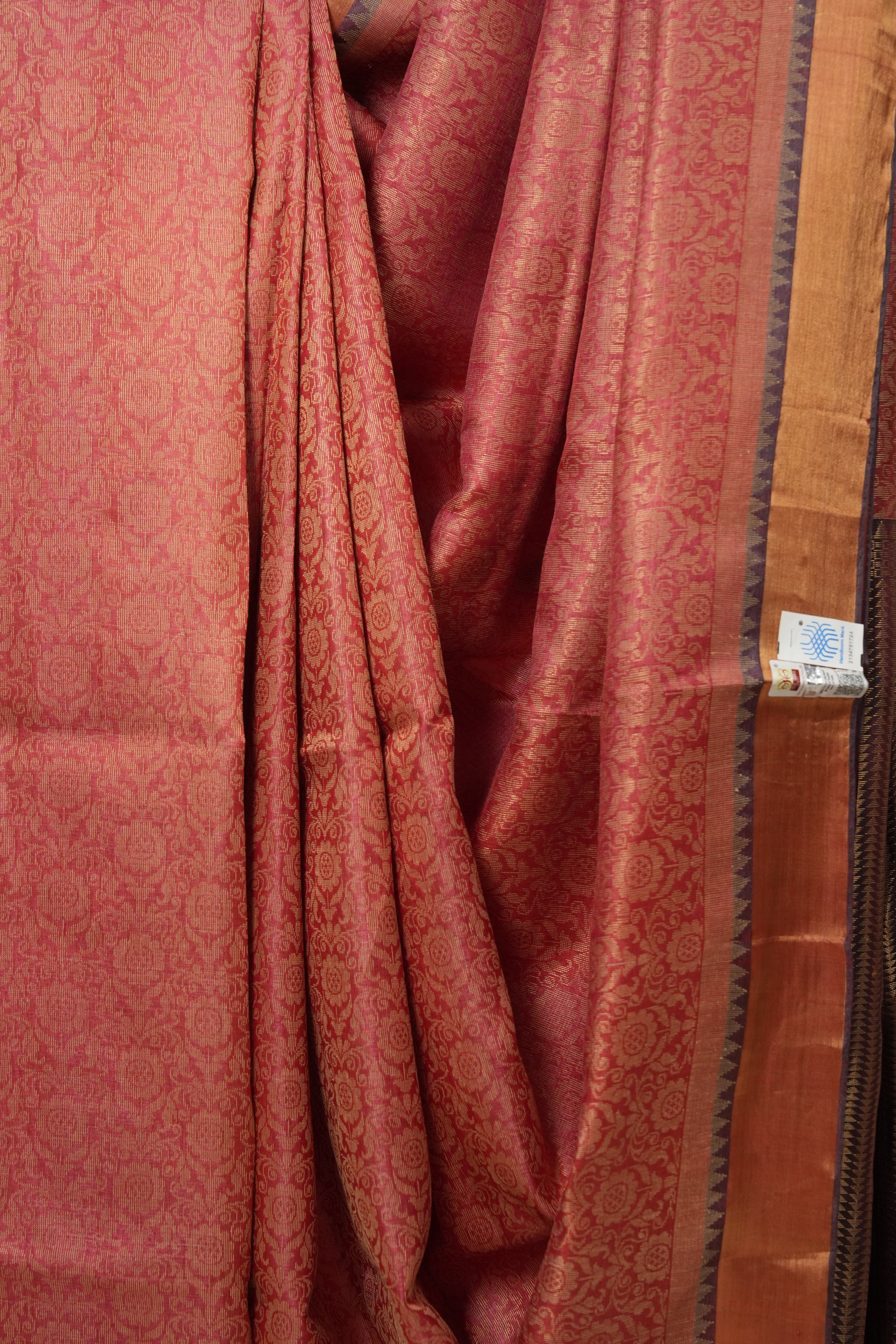 Pink Kosa Tussar Silk Saree - SRPKTSS862