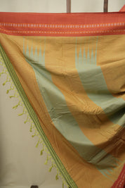 Yellow Cotton IIkal Saree - SRYCIS1145