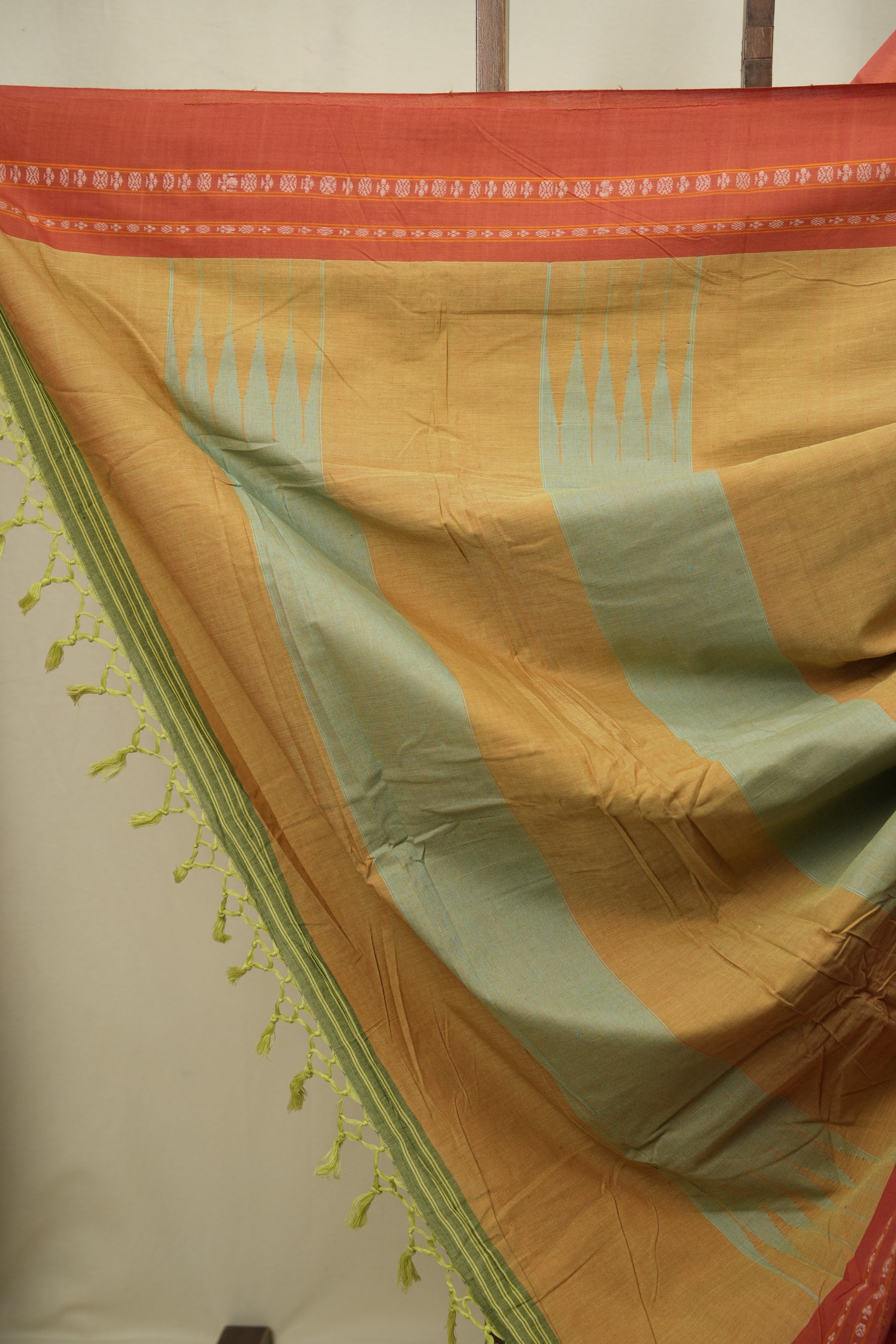 Yellow Cotton IIkal Saree - SRYCIS1145