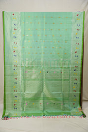 Two Tone Green Gadwal Silk Saree - SRTTGGSS611