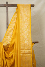 Dark Yellow Banarasi Silk Saree - SRDYBSS857