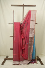 Sky Blue Maheshwari Saree - SRSBMS1179