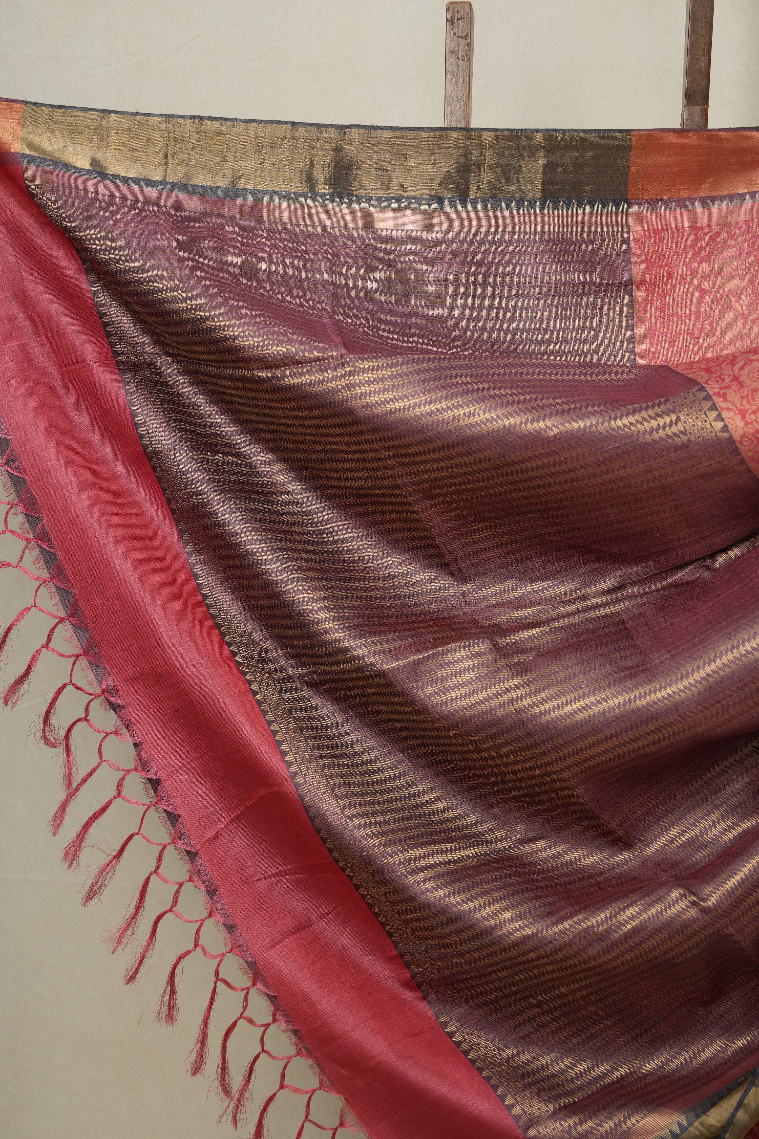 Pink Kosa Tussar Silk Saree - SRPKTSS862