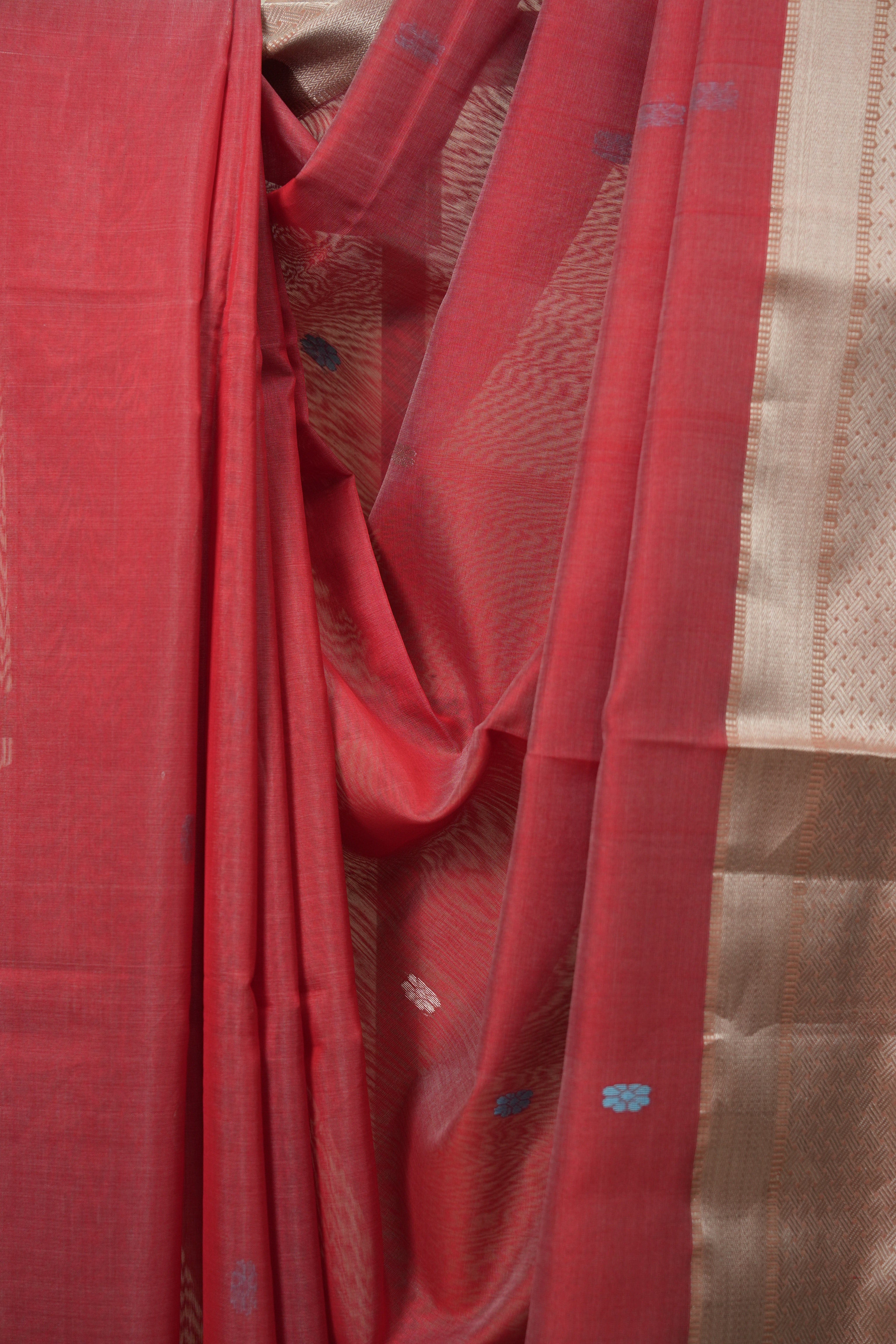 Sky Blue Maheshwari Saree - SRSBMS1179
