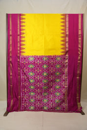 Yellow Pochampalli Silk Ikat Saree - SRYPSIS305