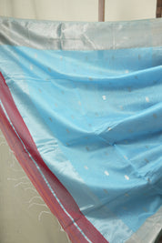 Sky Blue Maheshwari Saree - SRSBMS1179