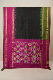 Black Pochampalli Silk Ikat Saree - SRBPSIS303