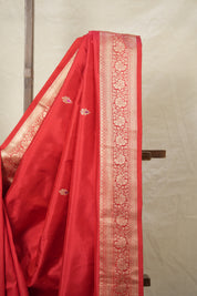 Red Banarasi Silk Saree - SRRBSS854