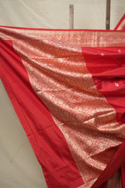 Red Banarasi Silk Saree - SRRBSS854
