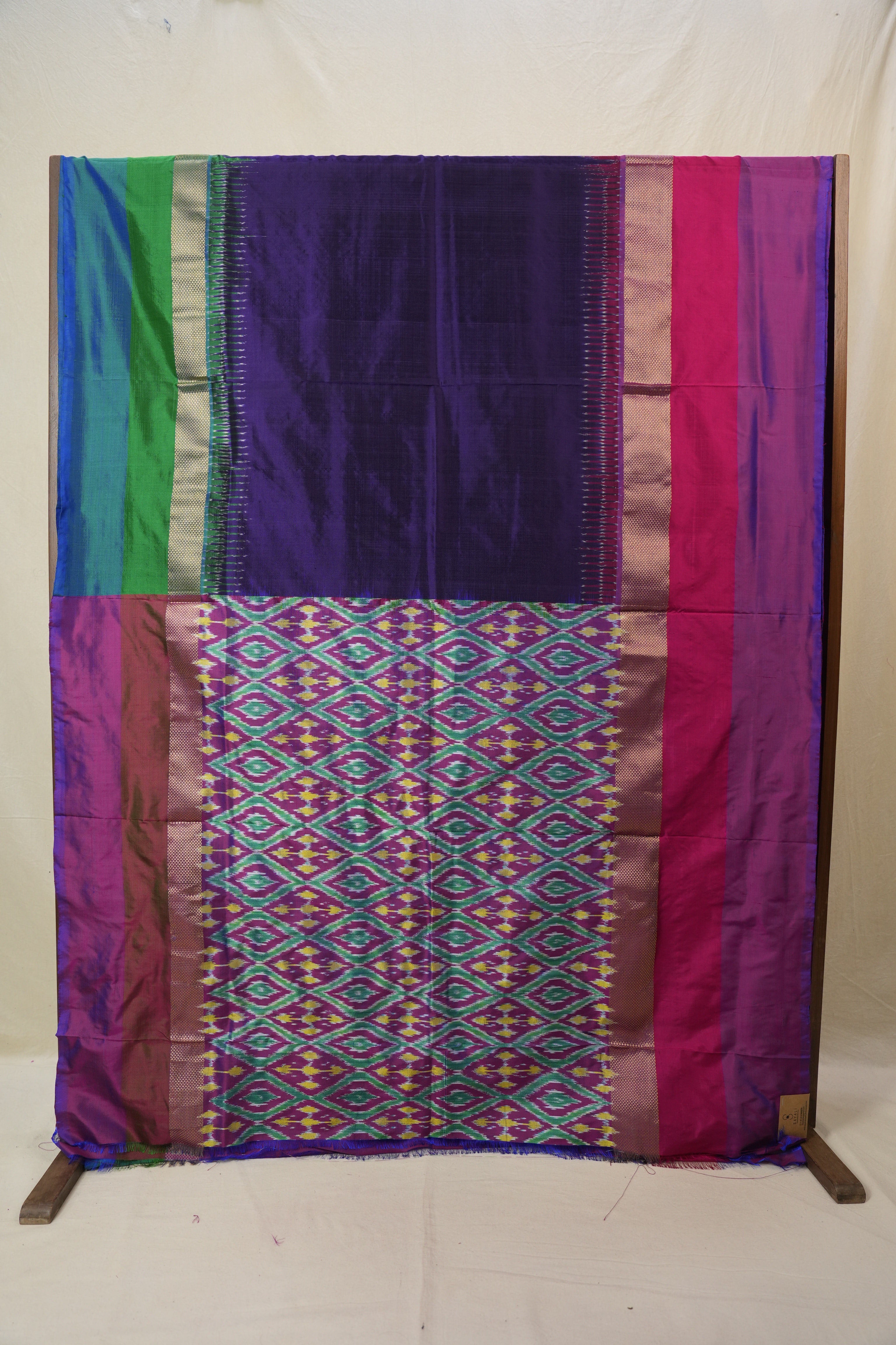 Violet Pochampalli Silk Ikat Saree - SRVPSIS301