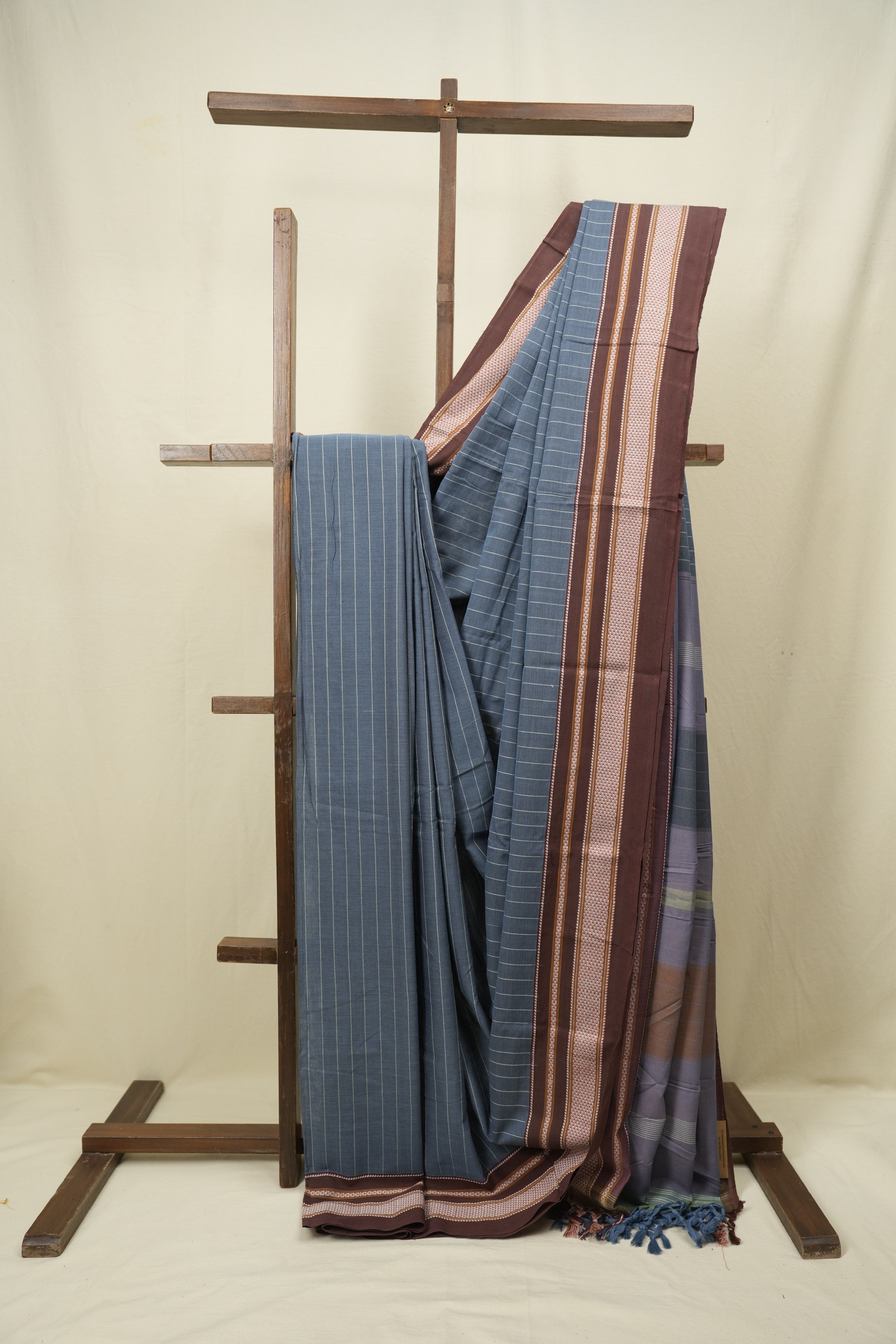Blue Cotton IIkal Saree - SRBCIS1143