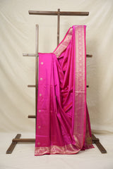 Rani Pink Banarasi Silk Saree - SRRPBSS855