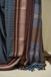 Blue Cotton IIkal Saree - SRBCIS1143