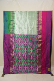 Mint Green Pochampalli Silk Ikat Saree - SRMGPSIS299