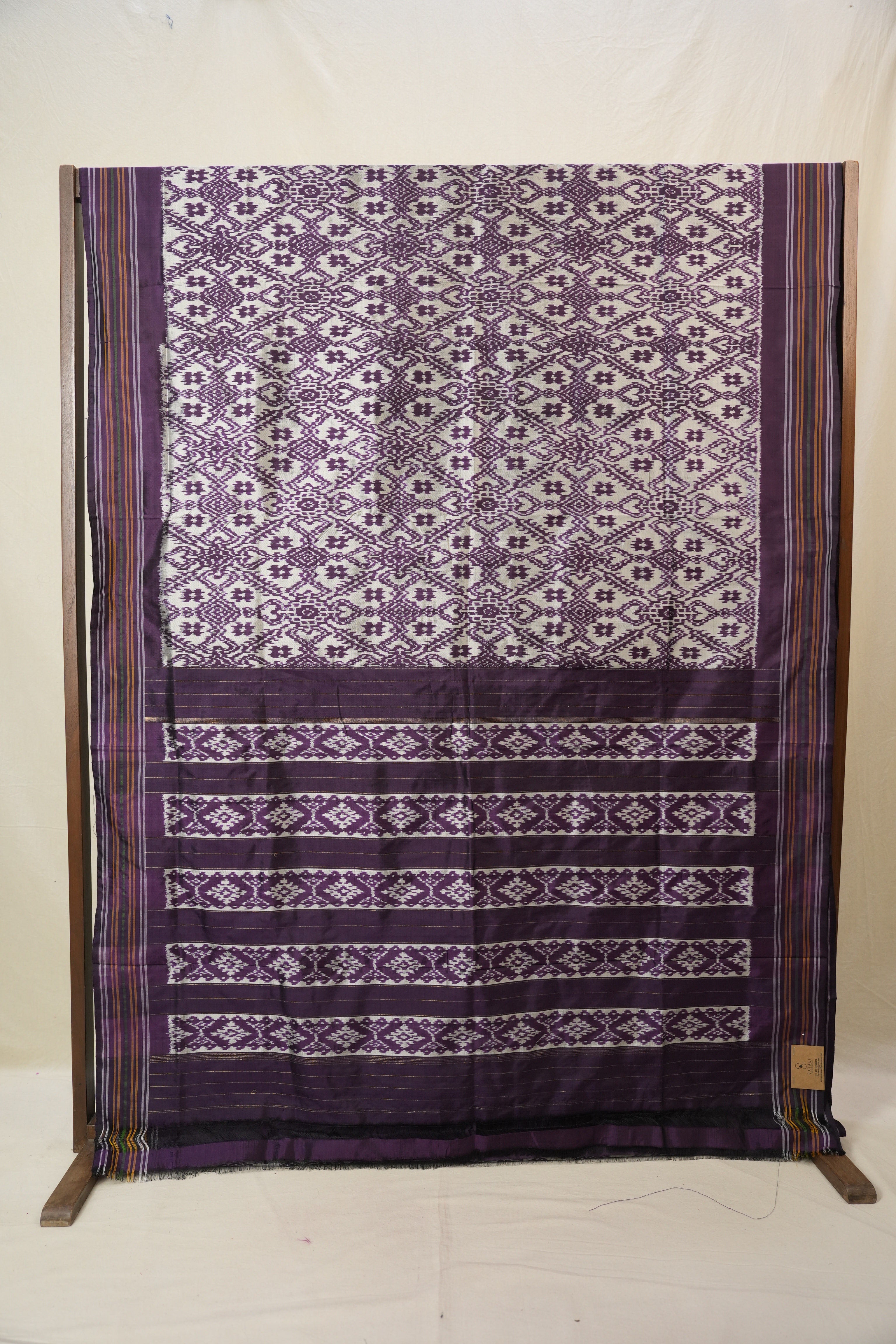 Grey Pochampalli Silk Ikat Saree - SRGPSIS308