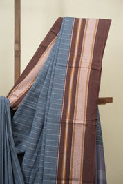 Blue Cotton IIkal Saree - SRBCIS1143