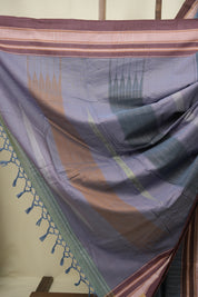 Blue Cotton IIkal Saree - SRBCIS1143