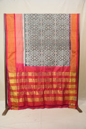 Grey Pochampalli Silk Ikat Saree - SRGPSIS312