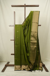 Mehandi Green Maheshwari Saree - SRMGMS1175