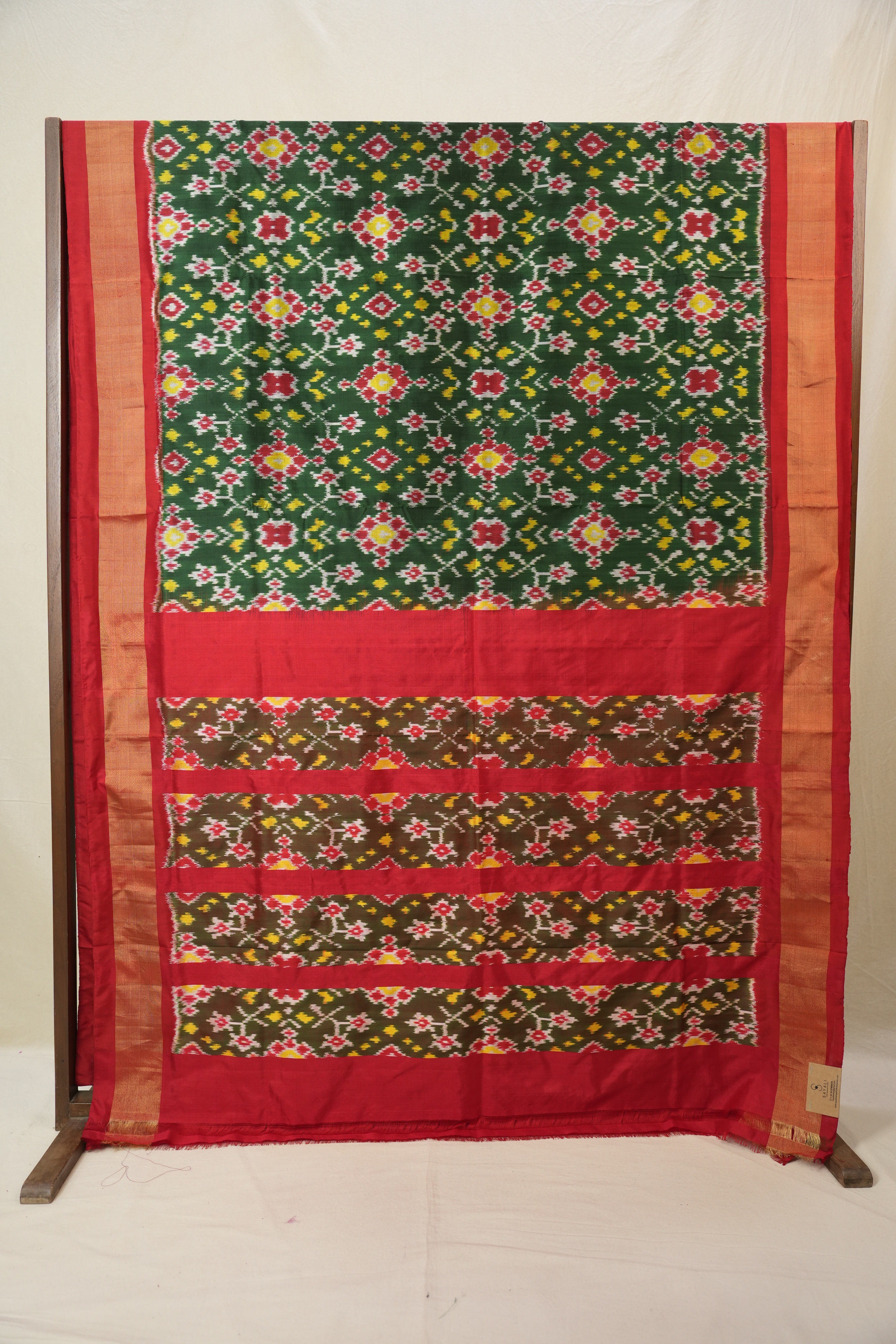 Green Pochampalli Silk Ikat Saree - SRGPSIS310
