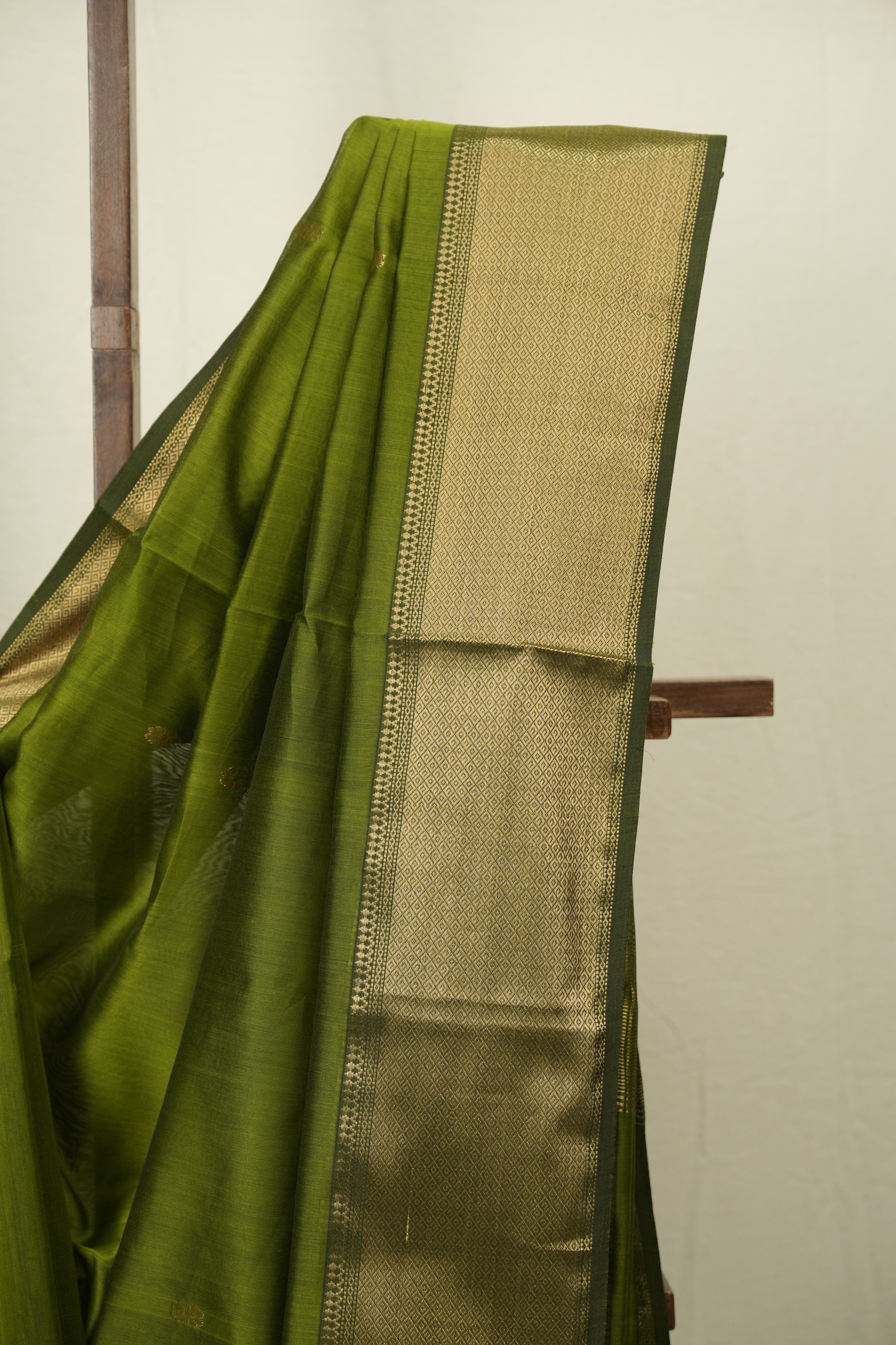 Mehandi Green Maheshwari Saree - SRMGMS1175
