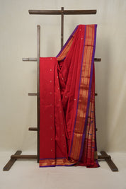 Red Silk Paithani Saree-SRRSPS545