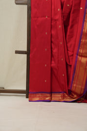 Red Silk Paithani Saree-SRRSPS545