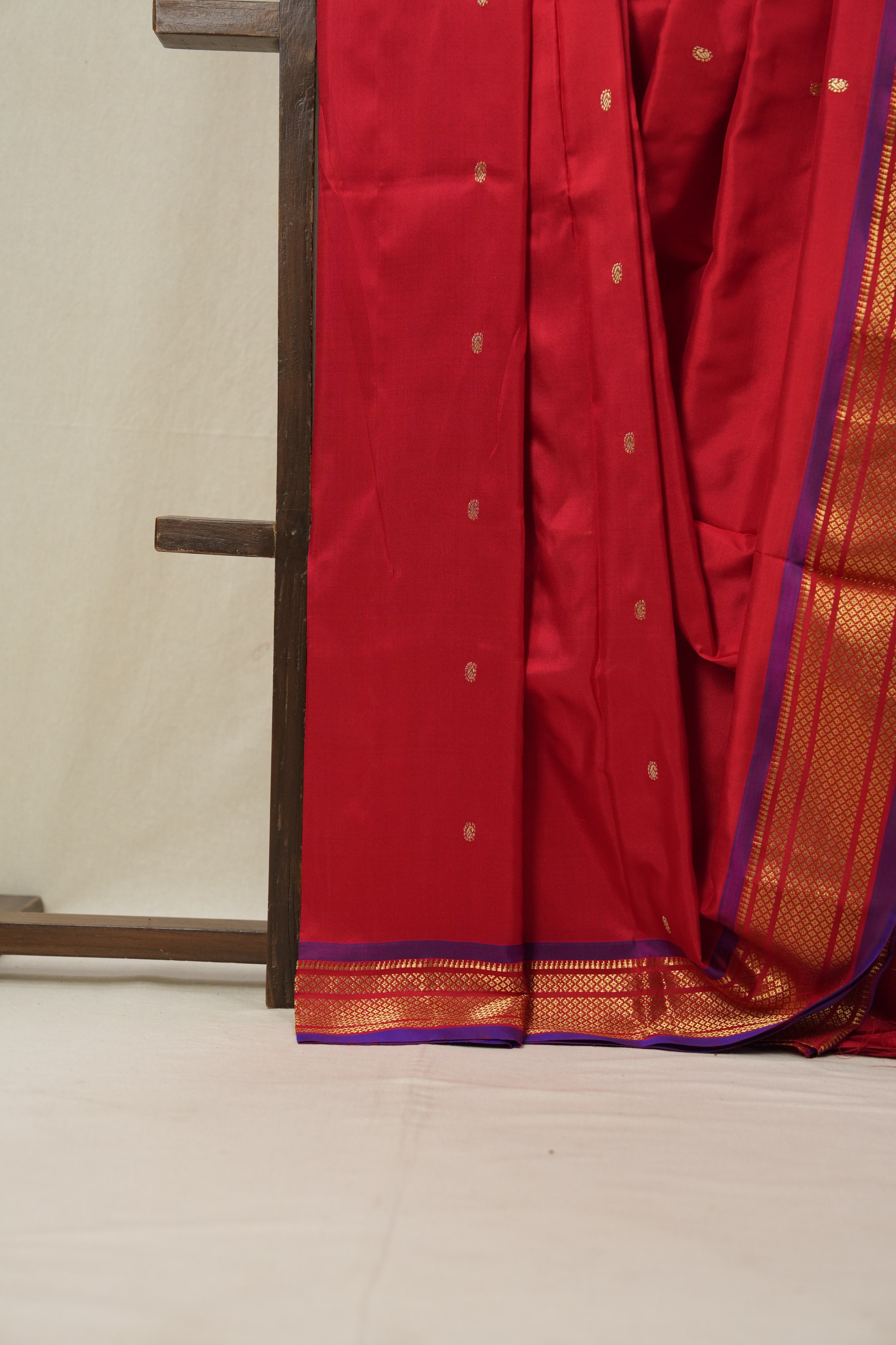 Red Silk Paithani Saree-SRRSPS545