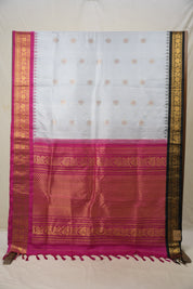 Tinted Blue Gadwal Silk Saree - SRTBGSS612