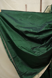 Bottle Green Banarasi Silk Saree - SRBGBSS853