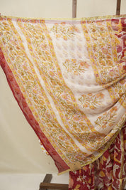 Red HBP Chiffon Saree - SRRHCS24