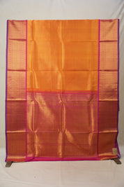 Golden Yellow Gadwal Silk Saree - SRGYGSS594
