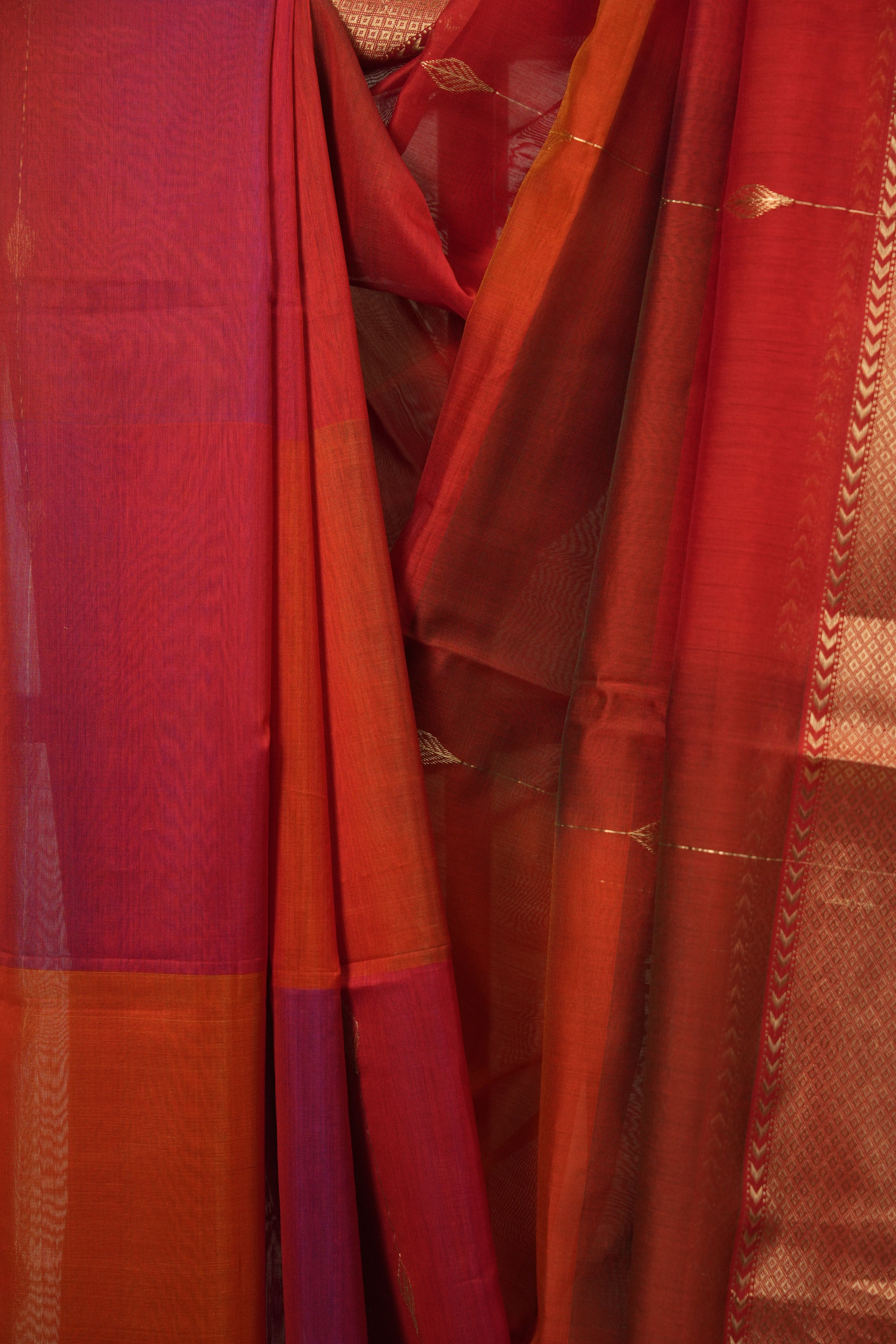 Multicolour Maheshwari Saree - SRMMS1208