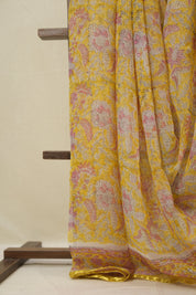 Yellow HBP Chiffon Saree - SRYHCS22
