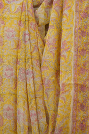 Yellow HBP Chiffon Saree - SRYHCS22