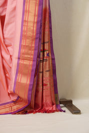 Peach Silk Paithani Saree - SRPSPS259